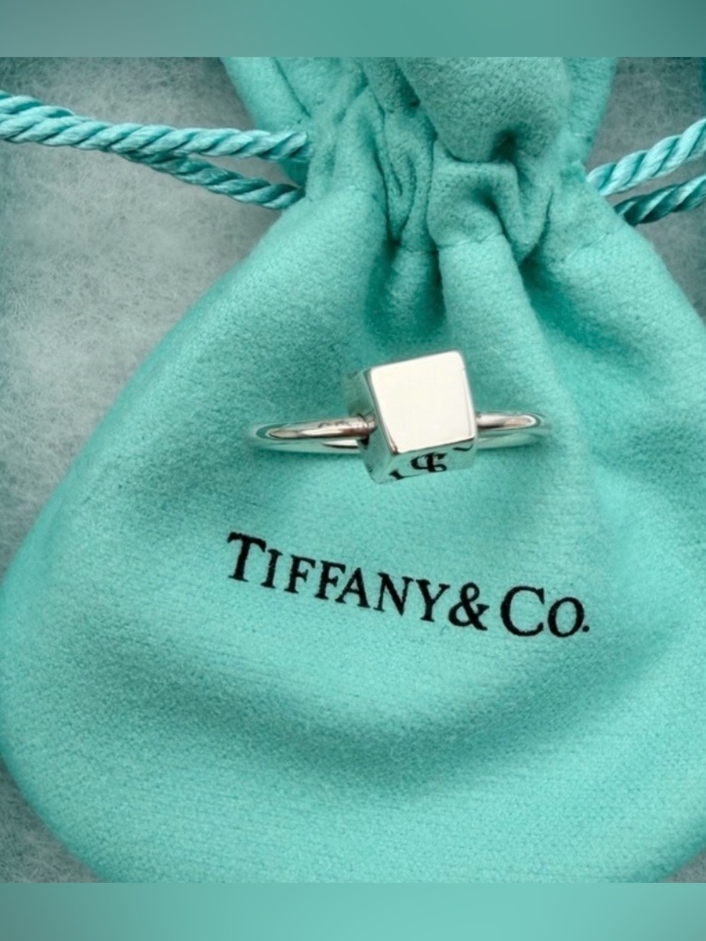 Tiffany & Co. size 8.5 Frank Gehry Torque Bead Ring Sterling Silver